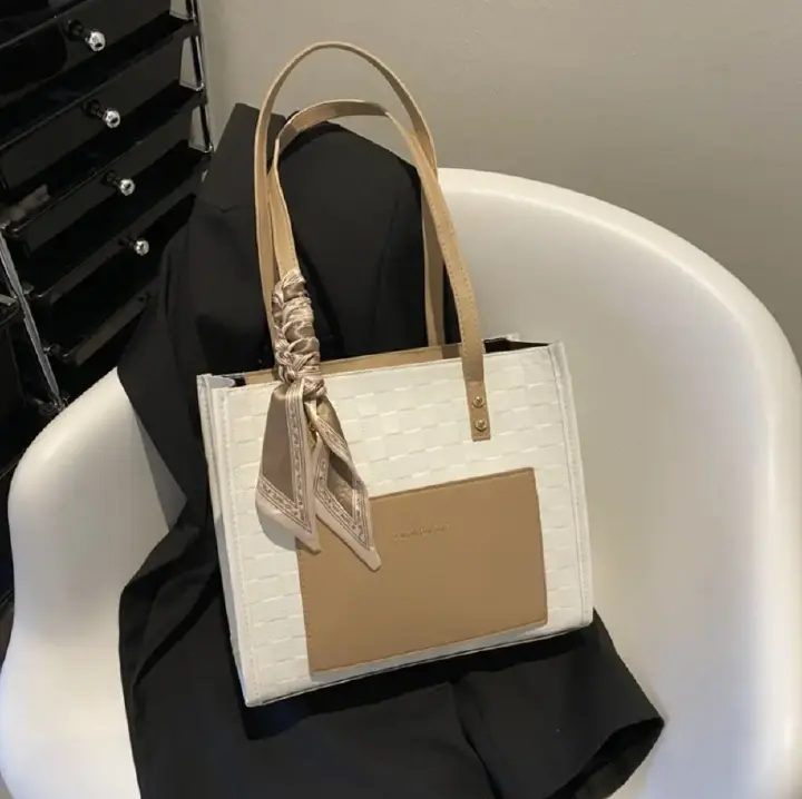 Local fast delivery Ladies Shoulder Casual Portable  Leather PU Tote Bag girl Handbag for Ladies Tote Bags Crossbody Bags for Women Fashion Female Handle Shoulder Shoulder Bag handbags